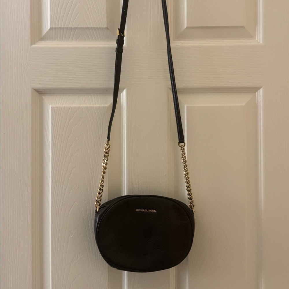 Michael Kors Black and Gold Crossbody Bag